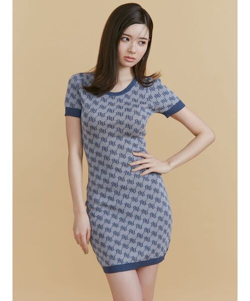 RESEXXY(リゼクシー)の「ラメジャガードミニニットワンピース(ワンピース・レディース・ブラック/ベージュ/ブルー・FREE)」の18枚目の写真