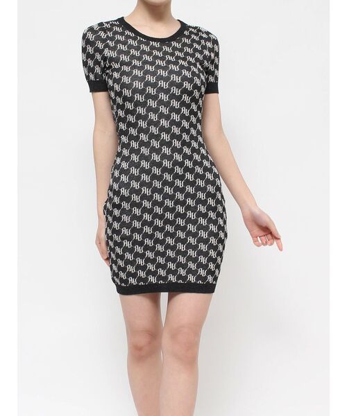 RESEXXY(リゼクシー)の「ラメジャガードミニニットワンピース(ワンピース・レディース・ブラック/ベージュ/ブルー・FREE)」の6枚目の写真