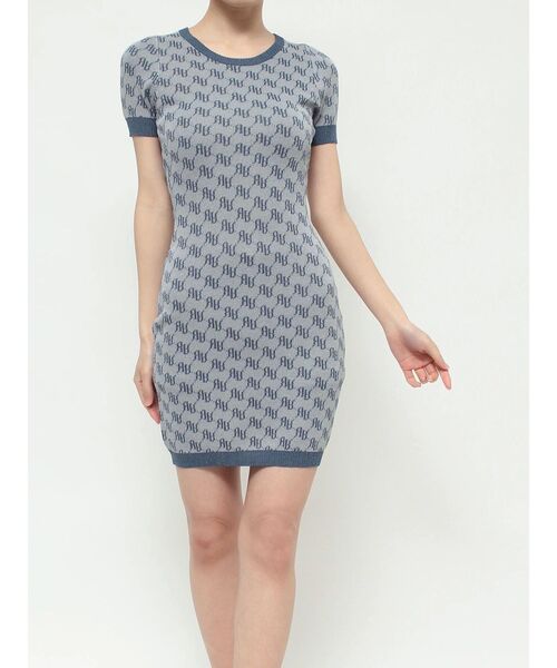 RESEXXY(リゼクシー)の「ラメジャガードミニニットワンピース(ワンピース・レディース・ブラック/ベージュ/ブルー・FREE)」の5枚目の写真