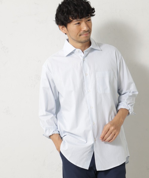 FOUND GOOD(ファウンドグッド)の「レギュラーフィットワイドカラーブロードシャツ(シャツ/ブラウス・メンズ・ホワイト系5/ブルー系2/グレー系/ブルー系/ネイビー/ブルー系1・M/S/XL/L)」の4枚目の写真