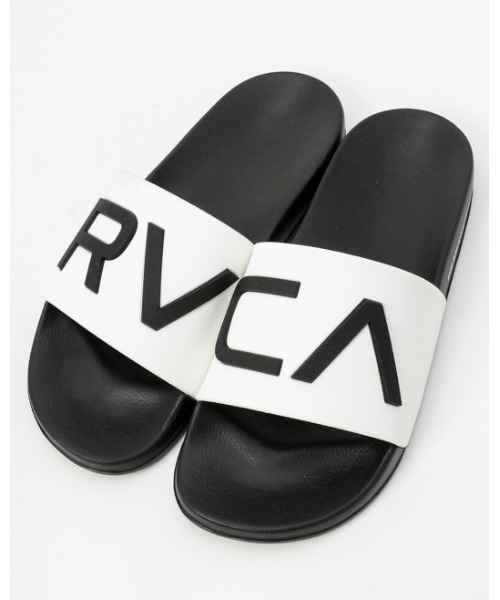 RVCA（ルーカ）の「RVCA メンズ RVCA SHOWER SLIDE サンダル 【2024年春夏モデル】/ルーカシャワサン(シャワーサンダル）（サンダル・メンズ・ブラック/ホワイト/オフホワイト・9/10/8）」の2枚目の写真