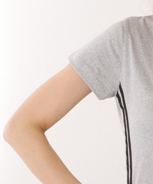 ストライプ柄 タイトフィット 半袖ワンピース ストライプ柄ワンピース レディース 半袖 ロング 送料無料・(80