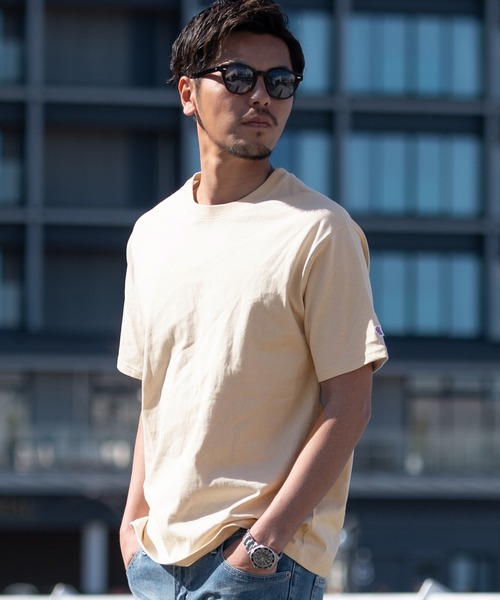 JEMORGAN(ジェーイーモーガン)の「『JEMORGAN LONG JOHNS/ジェーイーモーガンロングジョーンズ』16/- OE天竺半袖ワッペンTシャツ【+】(Tシャツ/カットソー・メンズ・ブラック/ネイビー/ベージュ/カーキ/オフホワイト・L/XL/M)」の3枚目の写真