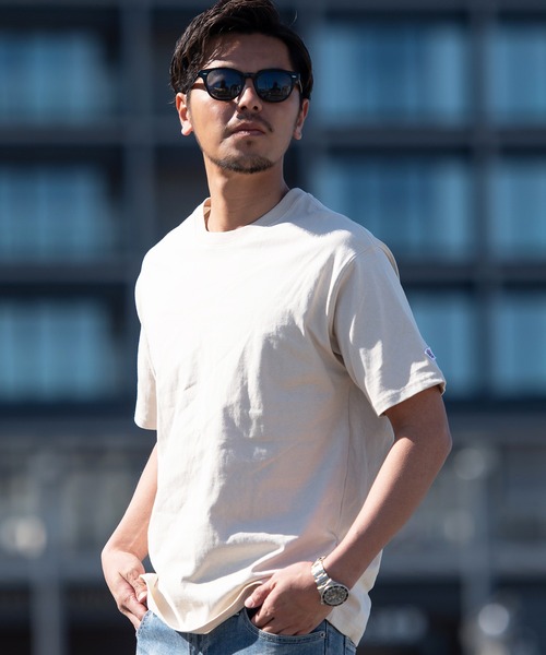 JEMORGAN(ジェーイーモーガン)の「『JEMORGAN LONG JOHNS/ジェーイーモーガンロングジョーンズ』16/- OE天竺半袖ワッペンTシャツ【+】(Tシャツ/カットソー・メンズ・ブラック/ネイビー/ベージュ/カーキ/オフホワイト・L/XL/M)」の2枚目の写真