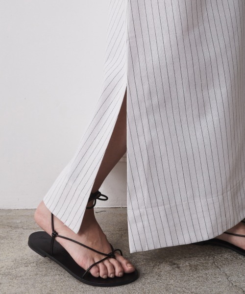 CHIC STYLE(シックスタイル)の「<大きいサイズ>ストライプフレンチスリーブVネックマキシワンピース シックスタイル(ワンピース・レディース・ホワイト系/ブラウン系・5L/4L/3L/LL/L)」の15枚目の写真
