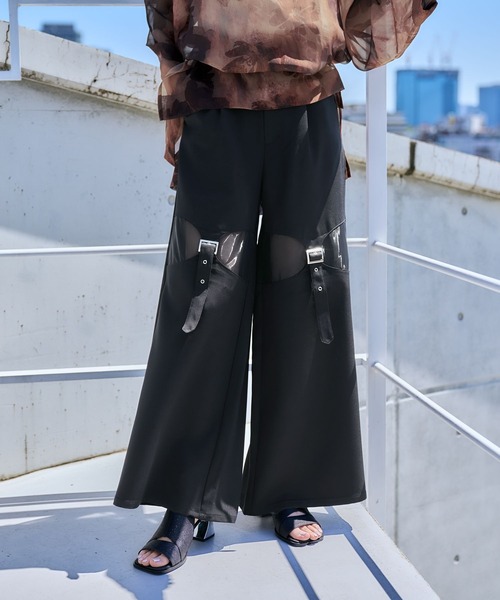 HARE（ハレ）の「シアーキリカエデザインパンツ(HARE)（その他パンツ・レディース・ブラック/グレー・FREE）」の5枚目の写真