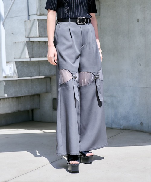 HARE（ハレ）の「シアーキリカエデザインパンツ(HARE)（その他パンツ・レディース・ブラック/グレー・FREE）」の7枚目の写真