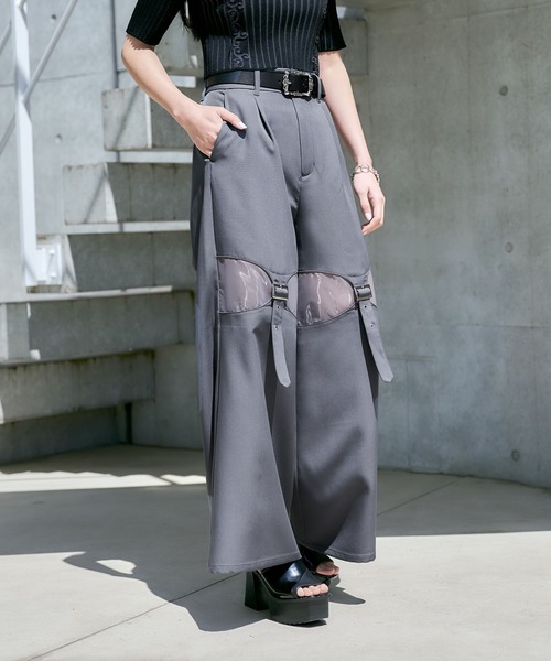 HARE（ハレ）の「シアーキリカエデザインパンツ(HARE)（その他パンツ・レディース・ブラック/グレー・FREE）」の8枚目の写真