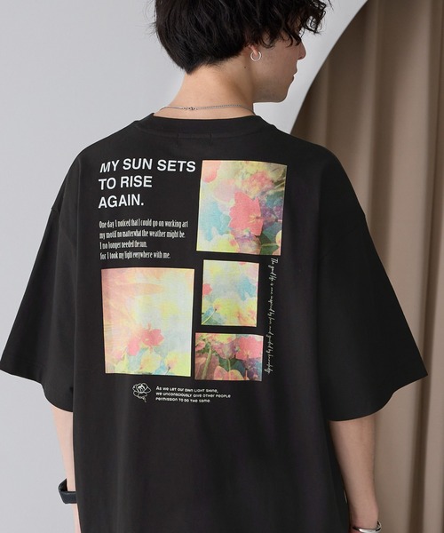 MONO-MART(モノマート)の「アートグラフィックデザインオーバーサイズ半袖Tシャツ(Tシャツ/カットソー・メンズ・ブラック系1/ブラック系5/グレイッシュブルー/オフホワイト/ホワイト系2/ホワイト系1/ブラック/ホワイト系5/ブラック系4/ホワイト系3/ブラック系2/グリーン系1/ホワイト系4/ブルー系3/ブラック系3/ダークグレー/ホワイト系6・M/L)」の10枚目の写真
