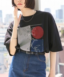 アートグラフィックデザインオーバーサイズ半袖Tシャツ