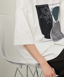 アートグラフィックデザインオーバーサイズ半袖Tシャツ MONO-MART
