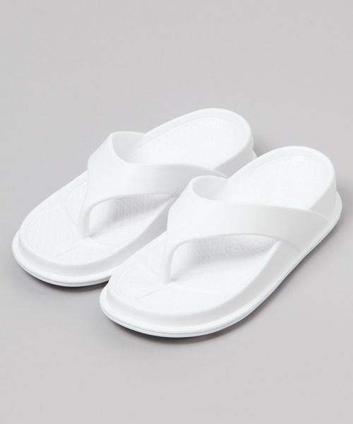 JEANASIS(ジーナシス)の「【CARIGA】トングサンダル/120607(サンダル・レディース・ホワイト/ブラック・LARGE/MEDIUM)」の1枚目の写真