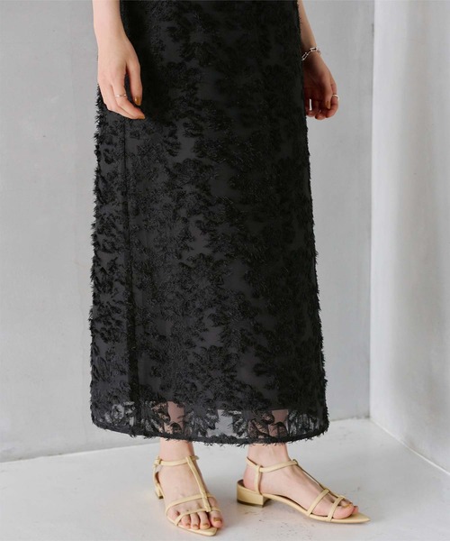 titivate（ティティベイト）の「フラワーフリンジキャミソールワンピース（ワンピース・レディース・オフホワイト/ブラック・M）」の14枚目の写真