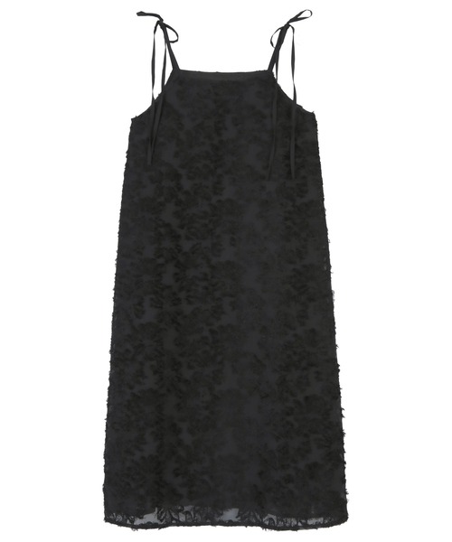 titivate（ティティベイト）の「フラワーフリンジキャミソールワンピース（ワンピース・レディース・オフホワイト/ブラック・M）」の4枚目の写真