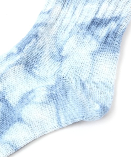 Healthknit（ヘルスニット）の「【Healthknit(ヘルスニット)】タイダイ染めソックス2P（ソックス/靴下・メンズ・ブルー・FREE）」の3枚目の写真