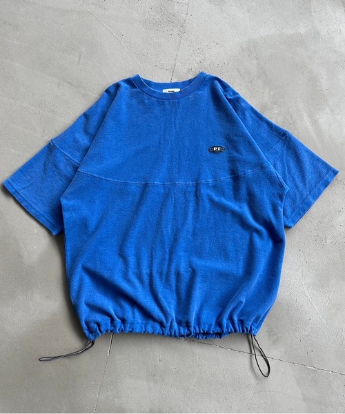 Perushu(ペルーシュ)の「ヴィンテージライクパウダーピグメントTシャツ(Tシャツ/カットソー・メンズ・ブラック/スモークピンク/ブルー・MEDIUM/LARGE)」の3枚目の写真