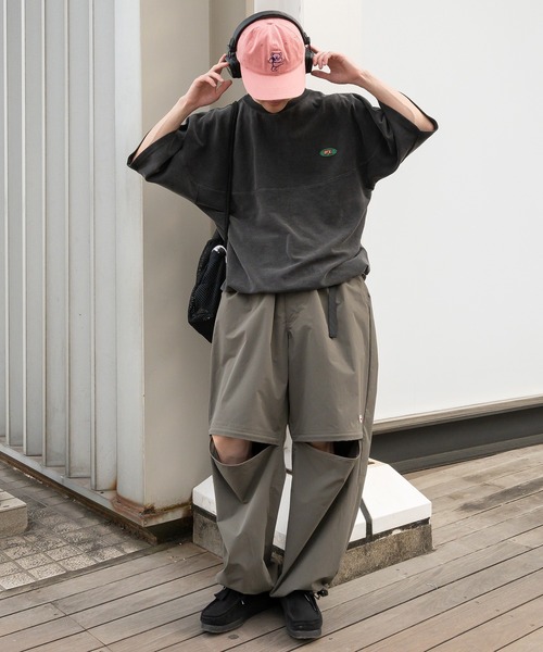 Perushu(ペルーシュ)の「ヴィンテージライクパウダーピグメントTシャツ(Tシャツ/カットソー・メンズ・ブラック/スモークピンク/ブルー・MEDIUM/LARGE)」の19枚目の写真