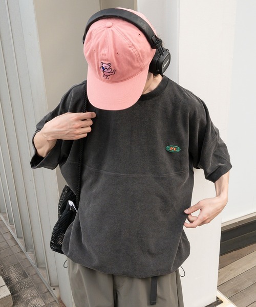 Perushu(ペルーシュ)の「ヴィンテージライクパウダーピグメントTシャツ(Tシャツ/カットソー・メンズ・ブラック/スモークピンク/ブルー・MEDIUM/LARGE)」の21枚目の写真