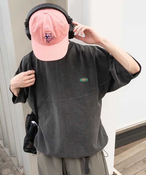 Perushu(ペルーシュ)の「ヴィンテージライクパウダーピグメントTシャツ(Tシャツ/カットソー・メンズ・ブラック/スモークピンク/ブルー・MEDIUM/LARGE)」の20枚目の写真