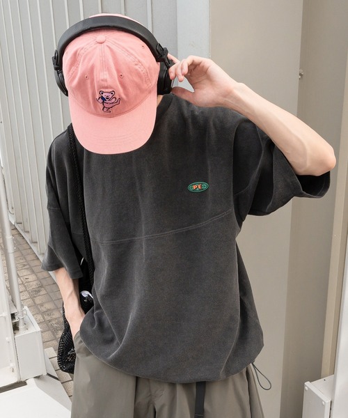 Perushu(ペルーシュ)の「ヴィンテージライクパウダーピグメントTシャツ(Tシャツ/カットソー・メンズ・ブラック/スモークピンク/ブルー・MEDIUM/LARGE)」の22枚目の写真