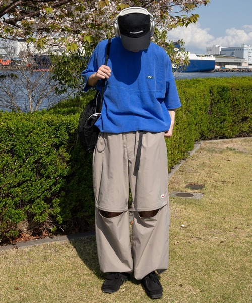 Perushu(ペルーシュ)の「ヴィンテージライクパウダーピグメントTシャツ(Tシャツ/カットソー・メンズ・ブラック/スモークピンク/ブルー・MEDIUM/LARGE)」の9枚目の写真