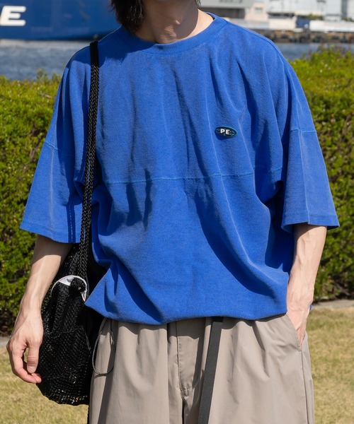 Perushu(ペルーシュ)の「ヴィンテージライクパウダーピグメントTシャツ(Tシャツ/カットソー・メンズ・ブラック/スモークピンク/ブルー・MEDIUM/LARGE)」の17枚目の写真