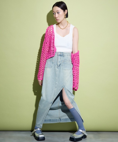 uyu.(ウユ)の「Square Neck Knit Tank Top / スクエアネックニットタンクトップ【uyu./ウユ】(タンクトップ・レディース・ホワイト/ブルー/ブラウン/レッド・FREE)」の11枚目の写真