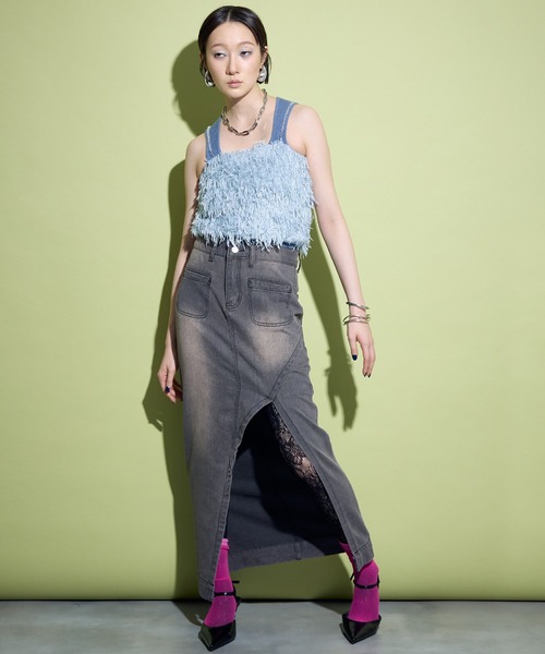 uyu.(ウユ)の「Square Neck Knit Tank Top / スクエアネックニットタンクトップ【uyu./ウユ】(タンクトップ・レディース・ホワイト/ブルー/ブラウン/レッド・FREE)」の18枚目の写真