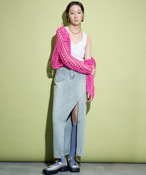 uyu.(ウユ)の「Square Neck Knit Tank Top / スクエアネックニットタンクトップ【uyu./ウユ】(タンクトップ・レディース・ホワイト/ブルー/ブラウン/レッド・FREE)」の10枚目の写真