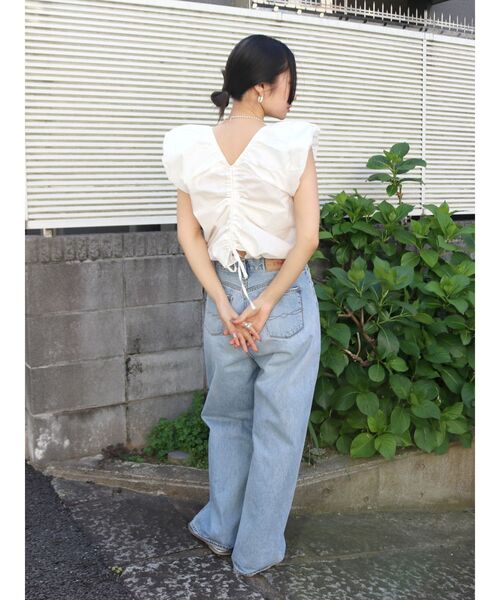 Ungrid（アングリッド）の「フロントギャザーブラウス（シャツ/ブラウス・レディース・オフホワイト/グリーン/その他1・FREE）」の10枚目の写真