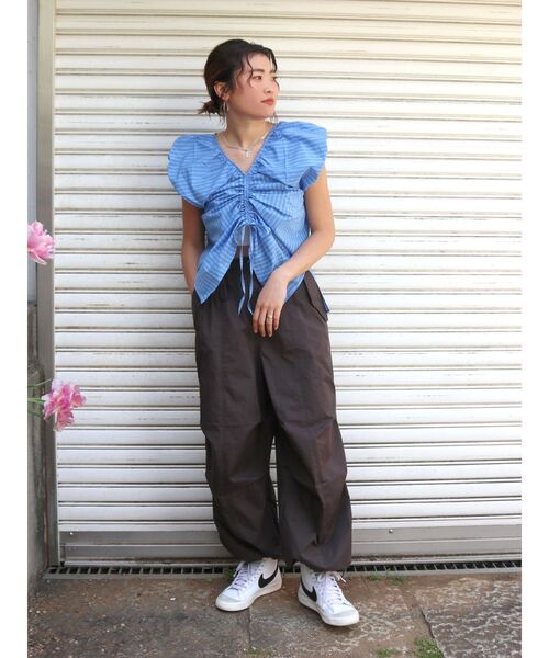 Ungrid（アングリッド）の「フロントギャザーブラウス（シャツ/ブラウス・レディース・オフホワイト/グリーン/その他1・FREE）」の14枚目の写真