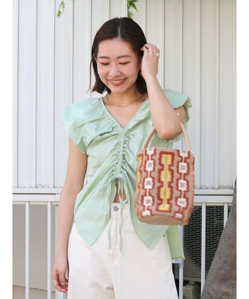 Ungrid（アングリッド）の「フロントギャザーブラウス（シャツ/ブラウス・レディース・オフホワイト/グリーン/その他1・FREE）」の17枚目の写真