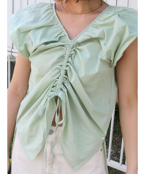 Ungrid（アングリッド）の「フロントギャザーブラウス（シャツ/ブラウス・レディース・オフホワイト/グリーン/その他1・FREE）」の18枚目の写真