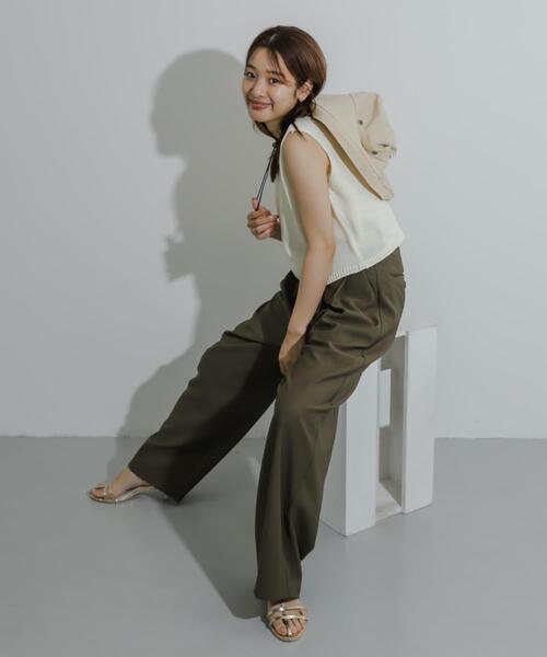 SENSE OF PLACE by URBAN RESEARCH（センスオブプレイスバイアーバンリサーチ）の「リネンタッチクロップドセーター（ニット/セーター・レディース・ネイビー/ピンク/グリーン/アイボリー/ライトブラウン・ONE）」の11枚目の写真