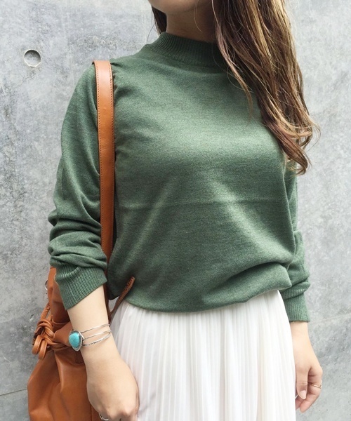 Kastane（カスタネ）の「ハイネックPOニット（ニット/セーター・レディース・アイボリー/ピンク/グリーン/ブラック・FREE）」の3枚目の写真