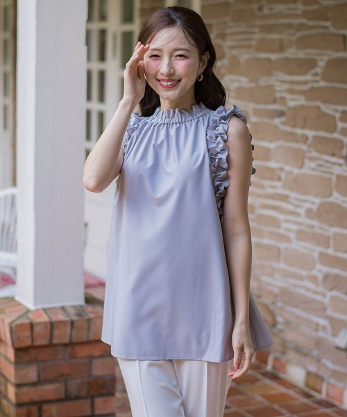 【セール】ダブルリボンフリルブラウス≪洗濯機で洗える≫（シャツ/ブラウス）｜QUEENS COURT（クイーンズコート） 7,260円