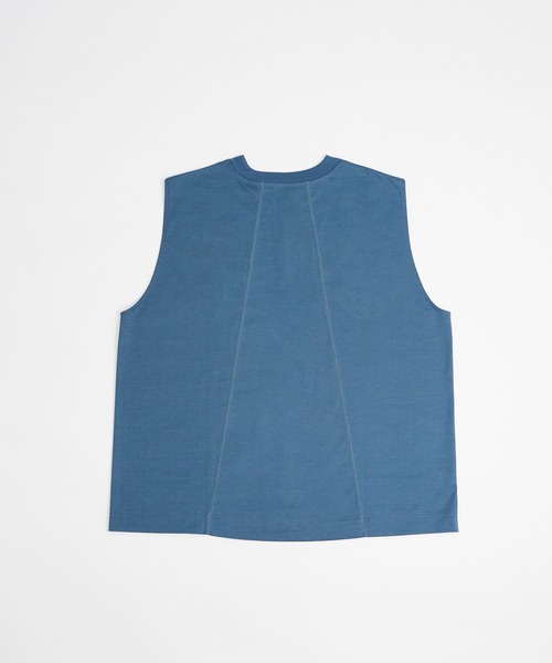 LAPIIS(ラピス)の「SLASH STITCH SLEEVELESS T-SHIRT(Tシャツ/カットソー・メンズ・ネイビー/ブラック/ブルー・FREE)」の6枚目の写真