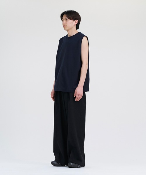 LAPIIS(ラピス)の「SLASH STITCH SLEEVELESS T-SHIRT(Tシャツ/カットソー・メンズ・ネイビー/ブラック/ブルー・FREE)」の9枚目の写真