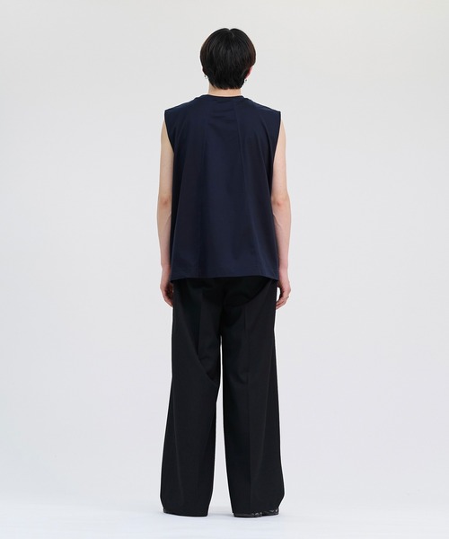 LAPIIS(ラピス)の「SLASH STITCH SLEEVELESS T-SHIRT(Tシャツ/カットソー・メンズ・ネイビー/ブラック/ブルー・FREE)」の11枚目の写真