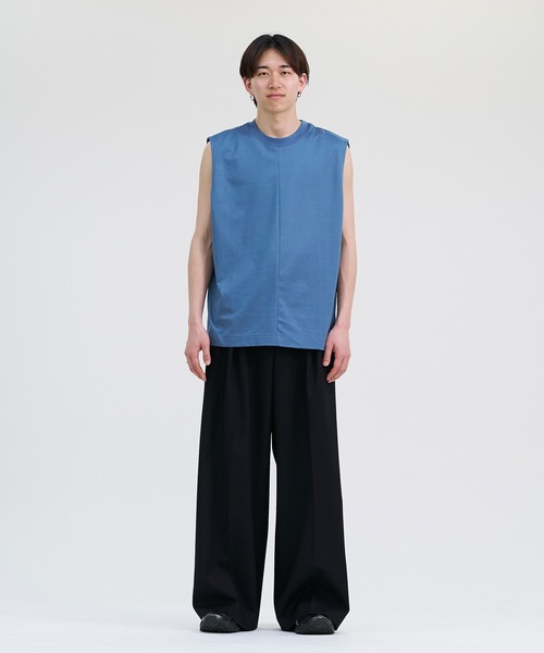 LAPIIS(ラピス)の「SLASH STITCH SLEEVELESS T-SHIRT(Tシャツ/カットソー・メンズ・ネイビー/ブラック/ブルー・FREE)」の20枚目の写真