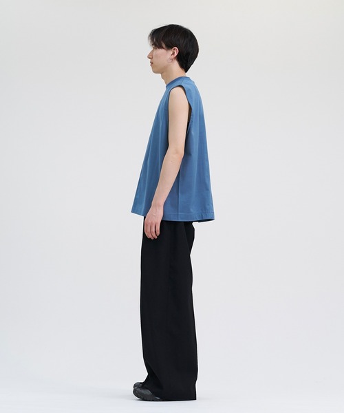LAPIIS(ラピス)の「SLASH STITCH SLEEVELESS T-SHIRT(Tシャツ/カットソー・メンズ・ネイビー/ブラック/ブルー・FREE)」の22枚目の写真