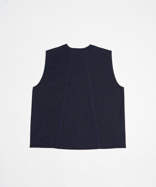 LAPIIS(ラピス)の「SLASH STITCH SLEEVELESS T-SHIRT(Tシャツ/カットソー・メンズ・ネイビー/ブラック/ブルー・FREE)」の5枚目の写真