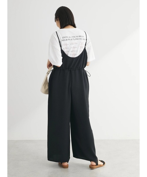 Green Parks(グリーンパークス)の「冷っとすずやかウエストドロストサロペット(サロペット/オーバーオール・レディース・杢グレー/ブラウン/ブラック・FREE)」の7枚目の写真