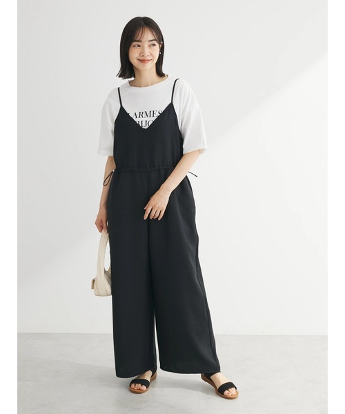 セール】冷っとすずやかウエストドロストサロペット（サロペット