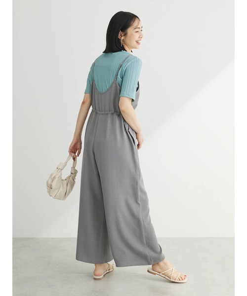 Green Parks(グリーンパークス)の「冷っとすずやかウエストドロストサロペット(サロペット/オーバーオール・レディース・杢グレー/ブラウン/ブラック・FREE)」の11枚目の写真