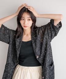 LOWRYS FARM | レースシャツＳＳ108028(シャツ/ブラウス)