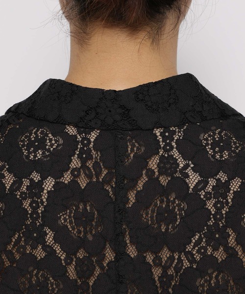LOWRYS FARM(ローリーズファーム)の「レースシャツSS108028(シャツ/ブラウス・レディース・ブラック/アイボリー・FREE)」の6枚目の写真