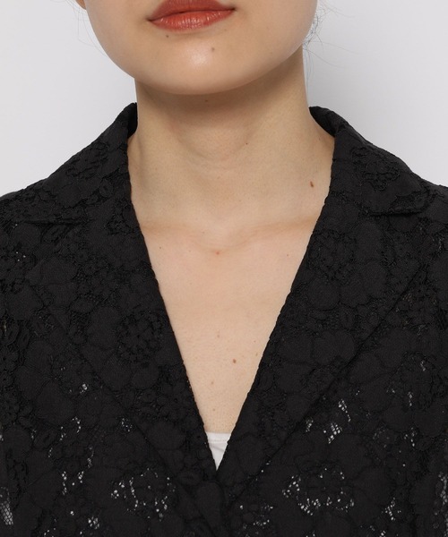 LOWRYS FARM(ローリーズファーム)の「レースシャツSS108028(シャツ/ブラウス・レディース・ブラック/アイボリー・FREE)」の7枚目の写真