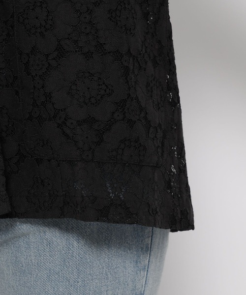 LOWRYS FARM(ローリーズファーム)の「レースシャツSS108028(シャツ/ブラウス・レディース・ブラック/アイボリー・FREE)」の9枚目の写真