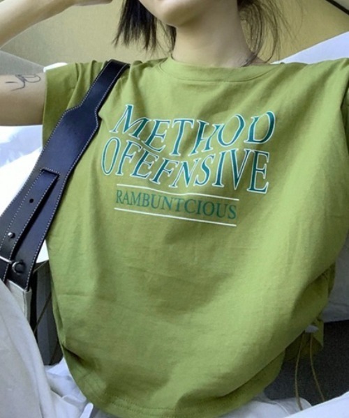 GEMEDA(ジェメダ)の「プリントクロップド半袖Tシャツ(Tシャツ/カットソー・レディース・グレー/グリーン/ホワイト・M)」の20枚目の写真